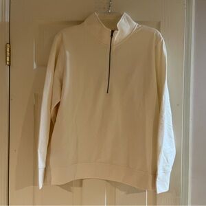 Women’s Eddie Bauer Ivory Quarter Zip Size XL NWT